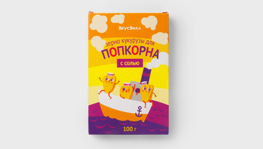 Изображение товара Зерно кукурузы для попкорна с солью для приготовления домашних снеков