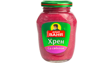 Изображение товара Хрен Дядя Ваня со свеклой 140 г натуральная столовая заготовка