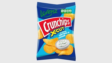Изображение товара Чипсы картофельные Lorenz Crunchips X-Cut со вкусом сметаны и специй 70 г