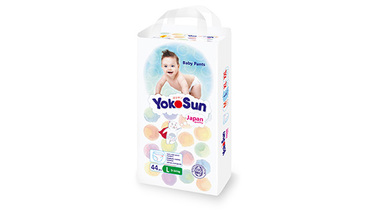 Изображение товара Подгузники-трусики YokoSun L 9-14 кг, 44 шт — мягкая защита и комфорт для малыша