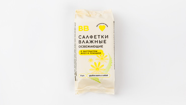 Изображение товара Салфетки влажные освежающие, 8 шт