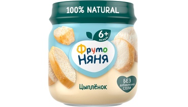 Изображение товара Пюре мясное ФрутоНяня Цыпленок с 6 месяцев 80 г