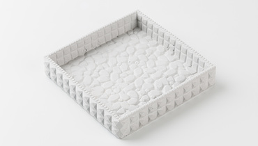 Изображение товара Подставка из бетона Камень брусчатка малая серого цвета для интерьера и хранения