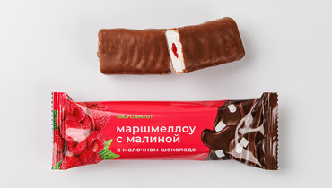 Изображение товара Маршмеллоу с малиной в молочном шоколаде