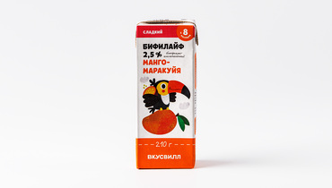 Изображение товара Бифилайф детский Манго-Маракуйя 2,5% кисломолочный продукт 210 г для детей