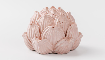 Изображение товара Подставка для благовоний из бетона Лотос розовая элегантная