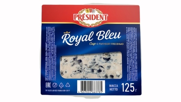 Изображение товара Сыр мягкий President Royal bleu c голубой плесенью 55% 125 г