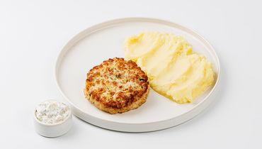 Изображение товара Котлета из филе щуки и минтая с картофельным пюре ВкусВилл 230 г