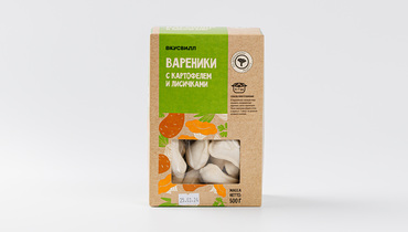 Изображение товара Вареники с картофелем и лисичками от ВкусВилл 500 г — домашний натуральный вкус