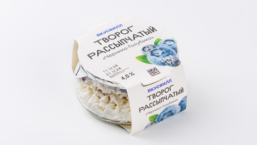 Изображение товара Творог рассыпчатый "Черника-голубика" 4%