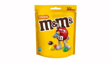 Изображение товара Драже M&M`s с арахисом и молочным шоколадом покрытое хрустящей разноцветной глазурью 145 г