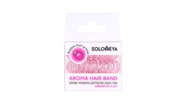 Изображение товара Арома-резинка для волос бабл-гам Solomeya, 3 шт