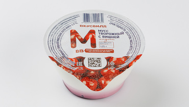 Изображение товара Мусс творожный Вишня 125 г от ВкусВилл
