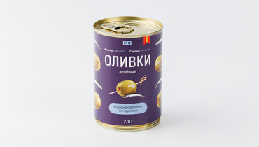 Изображение товара Оливки зеленые фаршированные анчоусами, ж/б