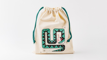 Изображение товара Мешочек для подарков Змейка из саржи с символом 2025 года