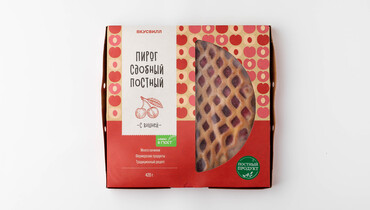 Изображение товара Пирог сдобный постный с вишней замороженный 420 г