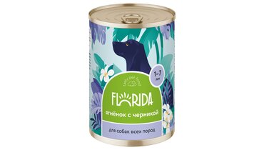 Изображение товара FLORIDA консервы для собак 'Ягненок с черникой', 400г