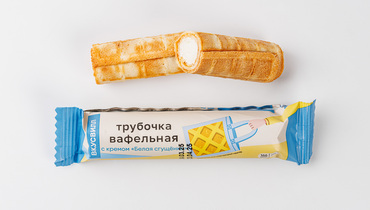 Изображение товара Трубочка вафельная с кремом "Белая сгущёнка"