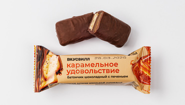 Изображение товара Батончик шок Карамельное удовольствие с печеньем 55 г