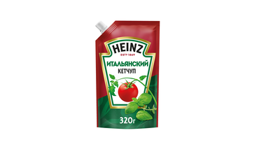 Изображение товара Кетчуп Heinz Итальянский дой-пак 320 г натуральный соус для блюд кухни Италии