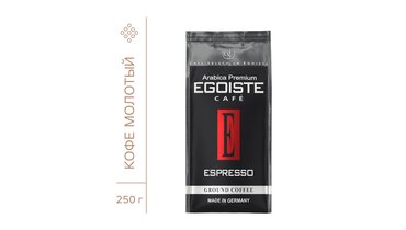 Изображение товара Кофе молотый Egoiste Espresso 250 г для эспрессо и заваривания