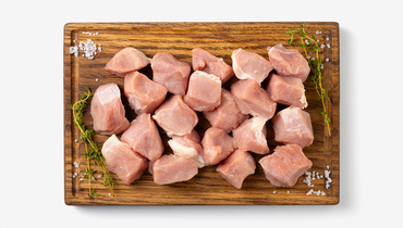 Изображение товара Гуляш свиной весовой ВкусВилл свежий свежемороженый мясной продукт