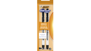 Изображение товара Ручка гелевая Bic Джелосити Стик 0,5 мм черная 2 шт для ЕГЭ