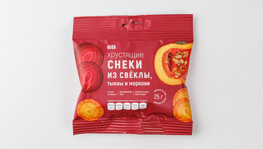 Изображение товара Снеки хрустящие из свеклы, тыквы и моркови