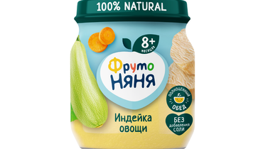 Изображение товара Пюре мясное ФрутоНяня Индейка с овощами с 8 месяцев 100 г