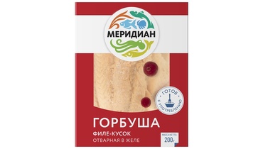 Изображение товара Горбуша Меридиан филе кусок без кожи отварная в желе 200 г