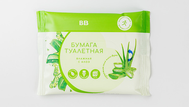 Изображение товара Бумага туалетная влажная, 10 шт
