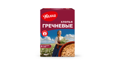 Изображение товара Хлопья гречневые Увелка 400 г
