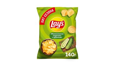 Изображение товара Чипсы картофельные Lay`s Малосольные огурчики с укропом 140 г