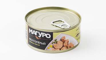 Изображение товара Тунец (желтоперый) филе-кусочки в масле, 170 г