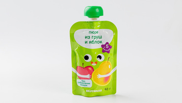 Изображение товара Пюре из груш и яблок, 90 г