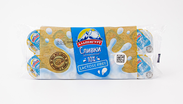 Изображение товара Сливки Можайский Альпенгурт безлактозные ультрапастеризованные 10% 100 г
