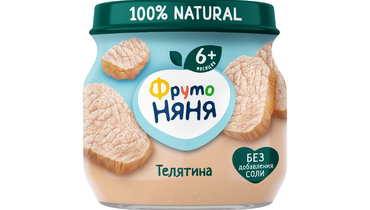 Изображение товара Пюре мясное ФрутоНяня Телятина с 6 месяцев 80 г