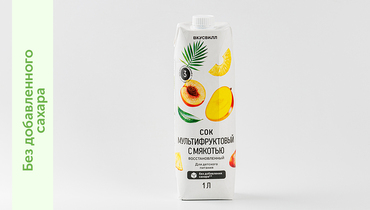 Изображение товара Сок мультифруктовый с мякотью восстановленный, 1 л
