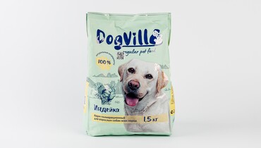 Изображение товара Сухой корм для взрослых собак всех пород 'Индейка' CatVill, 1.5 кг