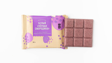 Изображение товара Шоколад белый "Чёрная смородина"