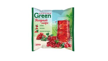 Изображение товара Смесь Green Ягодный морс клюква брусника красная смородина замороженная 300 г