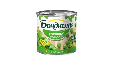 Изображение товара Зеленый горошек Бондюэль молодой 400 г