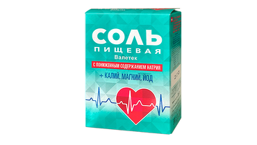 Изображение товара Соль пищевая Валетек с пониженным содержанием натрия + калий магний йод 350 г