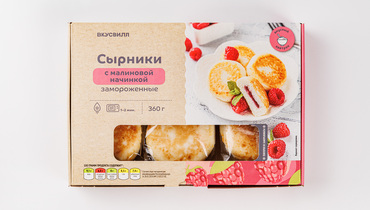 Изображение товара Сырники с малиновой начинкой ВкусВилл 360 г замороженные