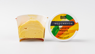 Изображение товара Мороженое сливочное Джелато Манго ВкусВилл - натуральный десерт 75 г