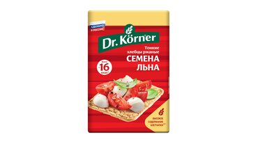 Изображение товара Хлебцы хрустящие Dr. Korner Ржаные с семенами льна 100 г