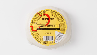 Изображение товара Сыр Адыгейский ВкусВилл, 300 г, плотная текстура и сливочно-творожный вкус