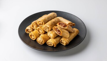 Изображение товара Большая порция блинчиков с вареной сгущенкой ВкусВилл 750 г