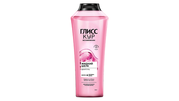 Изображение товара Шампунь Глисс Кур Жидкий шелк для непослушных и тусклых волос 400 мл