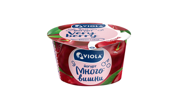 Изображение товара Йогурт Viola Very Berry с вишней 2,6% 180 г натуральный фруктовый сладкий десерт